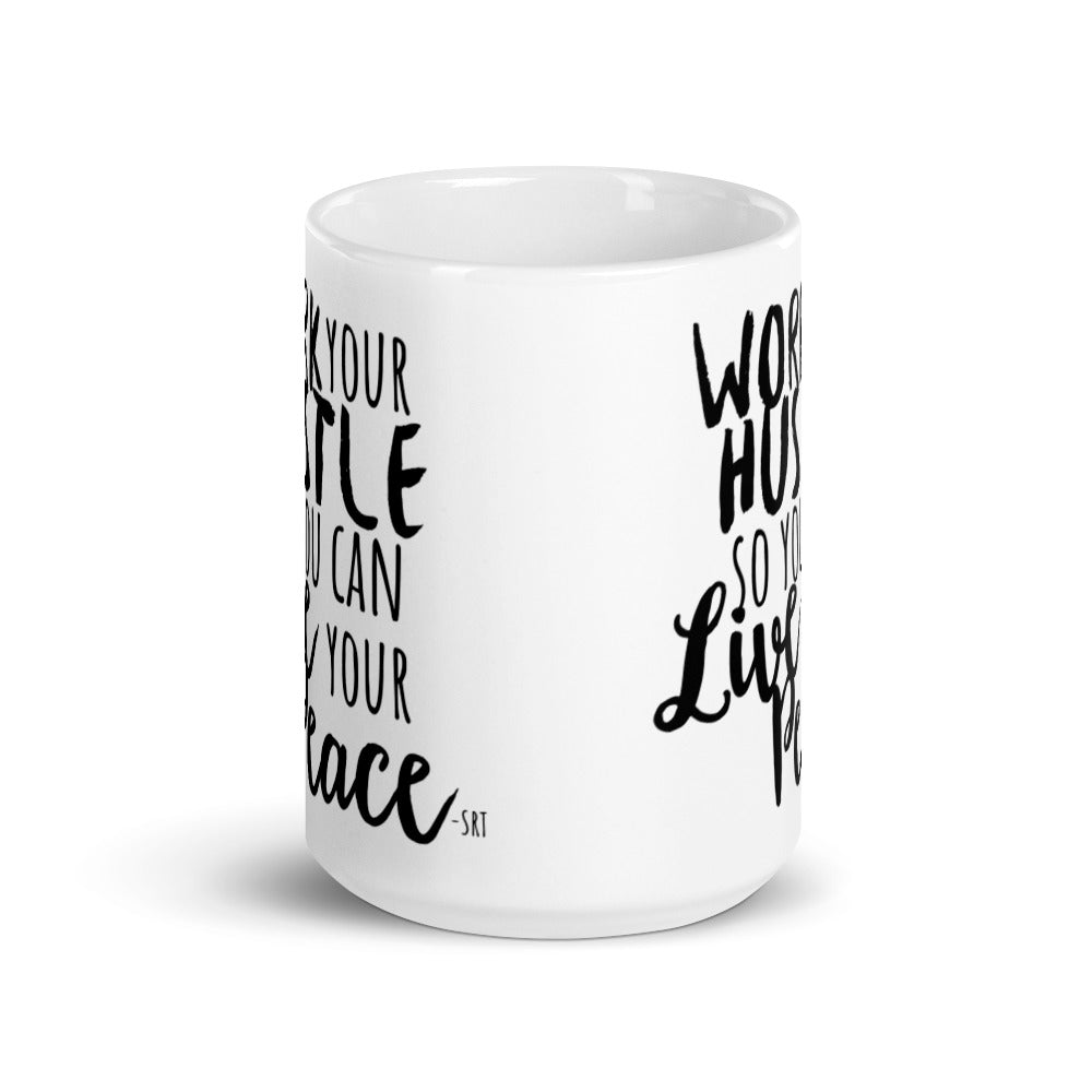 White glossy mug